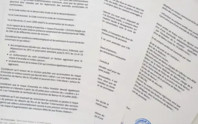 Sécheresse : Arrêté de Police du Gouverneur de la Province de Namur